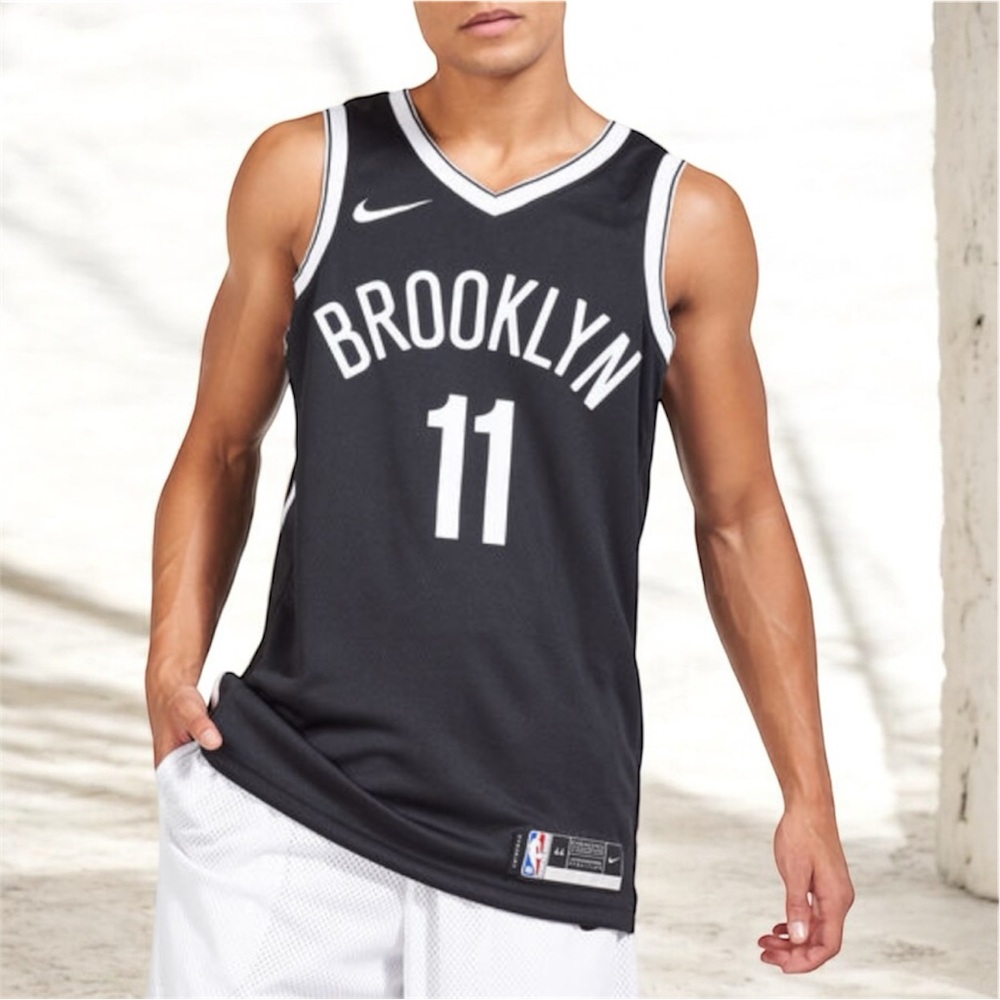 🏀 Nike NBA Kyrie Irving #11 Icon Edition Jersey – Black & White ✨Size L